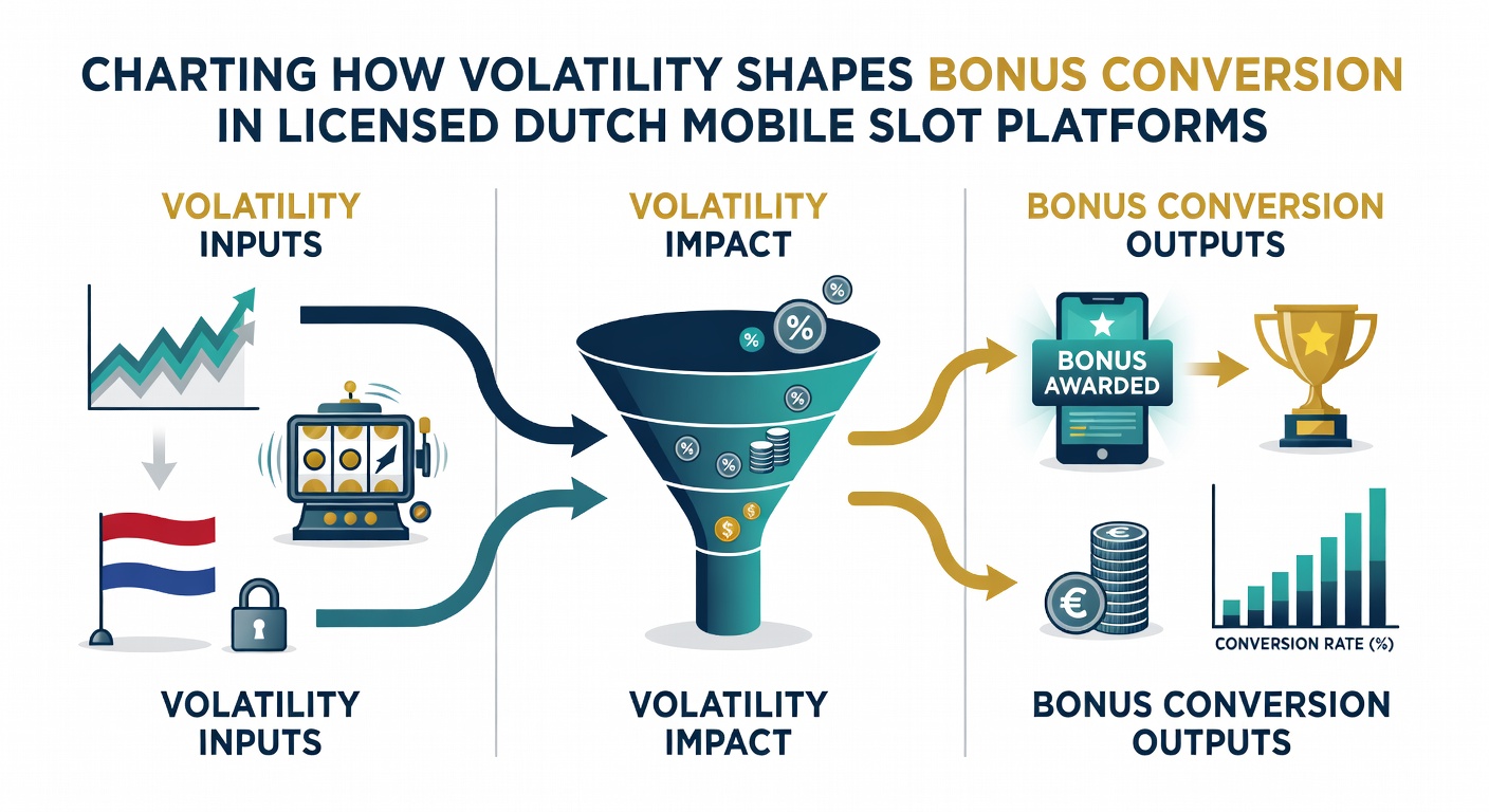 Mobiele interface met slotspellen en bonusconversie indicatoren
