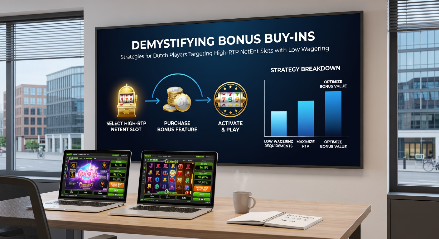 Grafiek met RTP-vergelijkingen van NetEnt-slots, inclusief bonus buy-impact en wagering-voorbeelden voor lage risico-strategieën