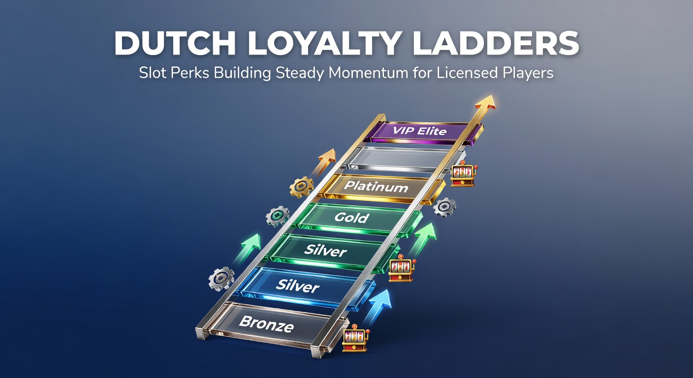 Voorbeeld van een loyalty ladder interface met perks zoals cashback en exclusieve slots in een Nederlands casino-app