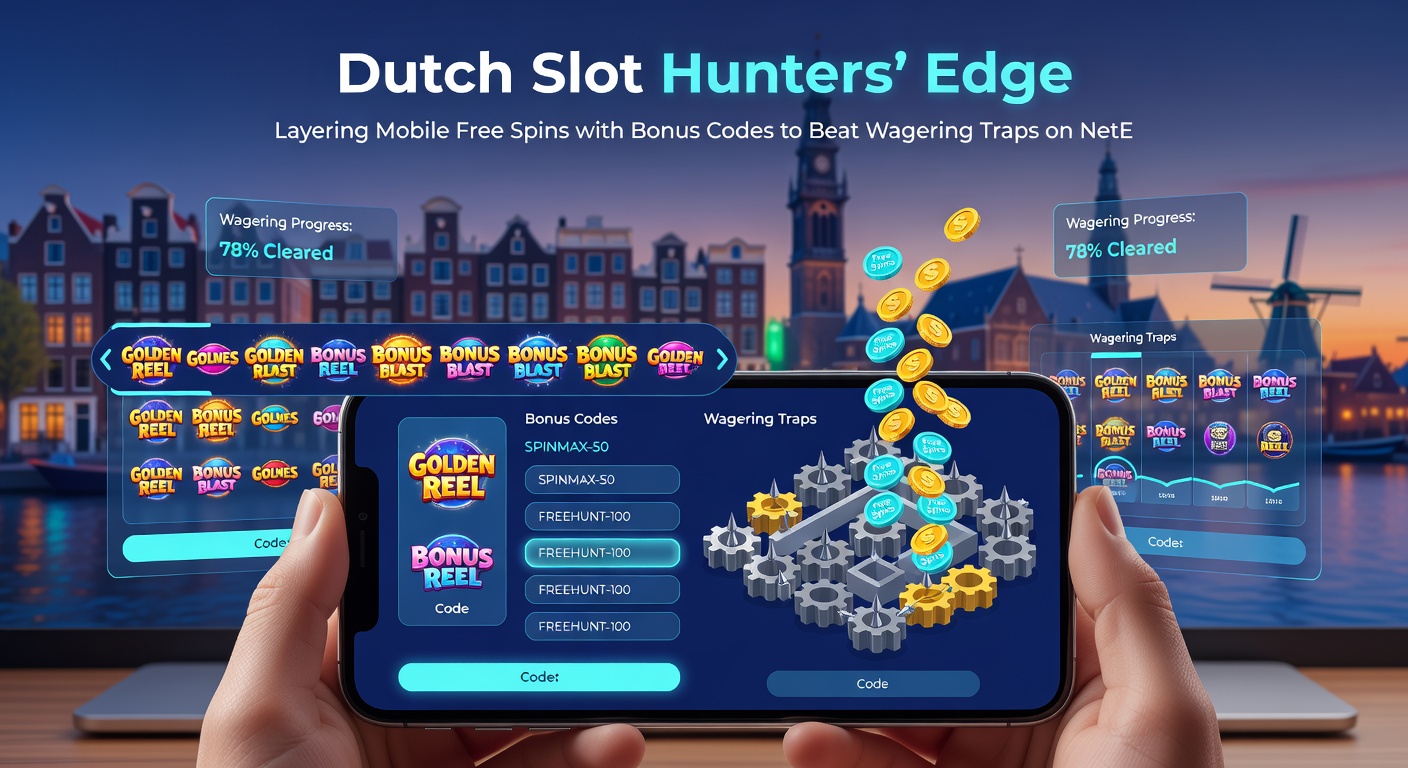 Strategievisualisatie van layering bonuscodes en free spins op een NetEnt slot interface