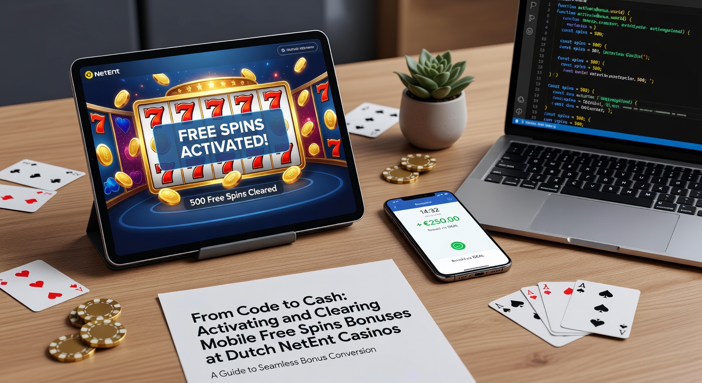 Speler voert bonuscode in op mobiel scherm van NetEnt casino met wagering tracker