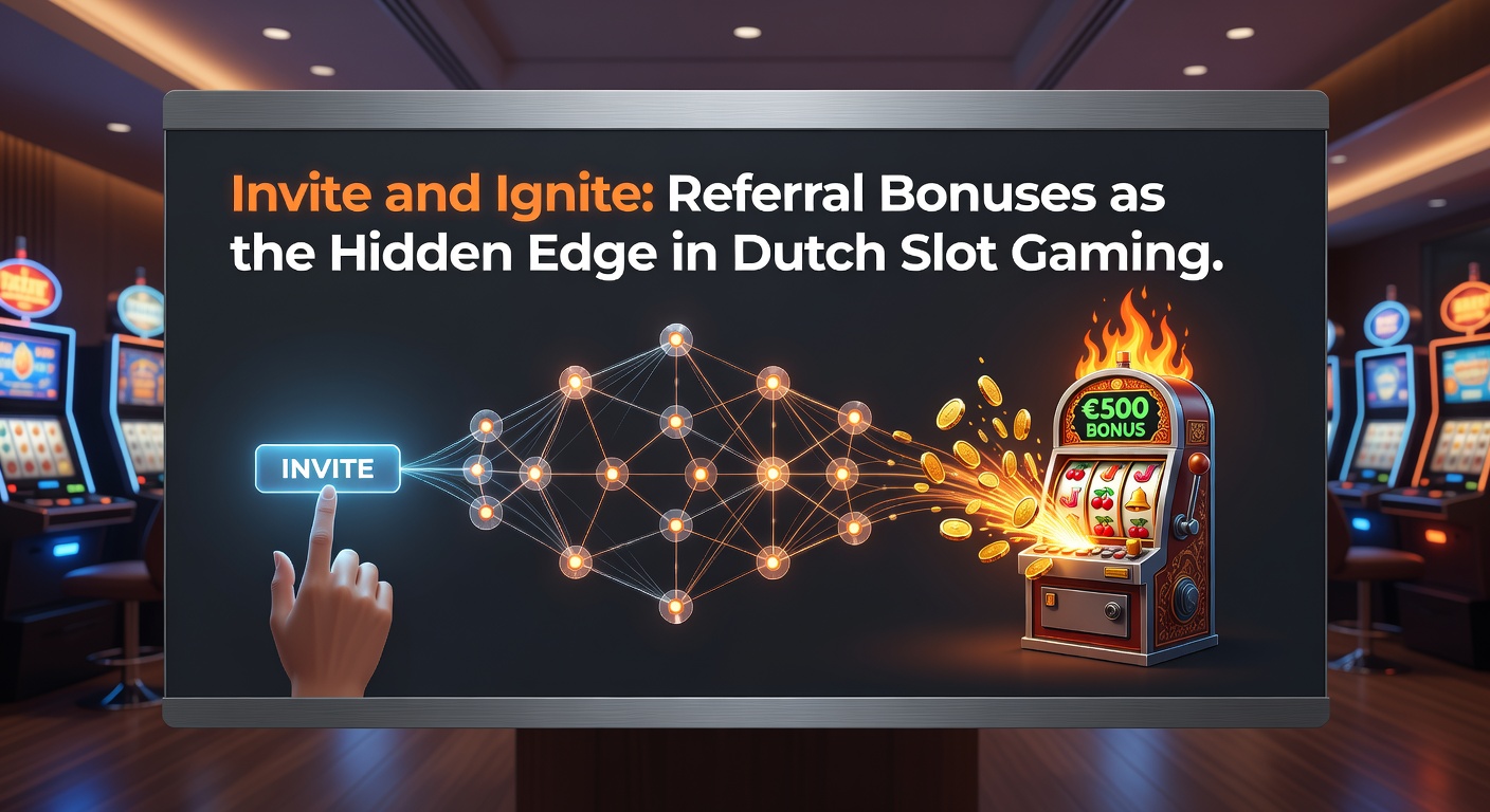Speler deelt referral code met vrienden tijdens een sessie op Nederlandse slotmachines, met bonussen die oplichten op het scherm