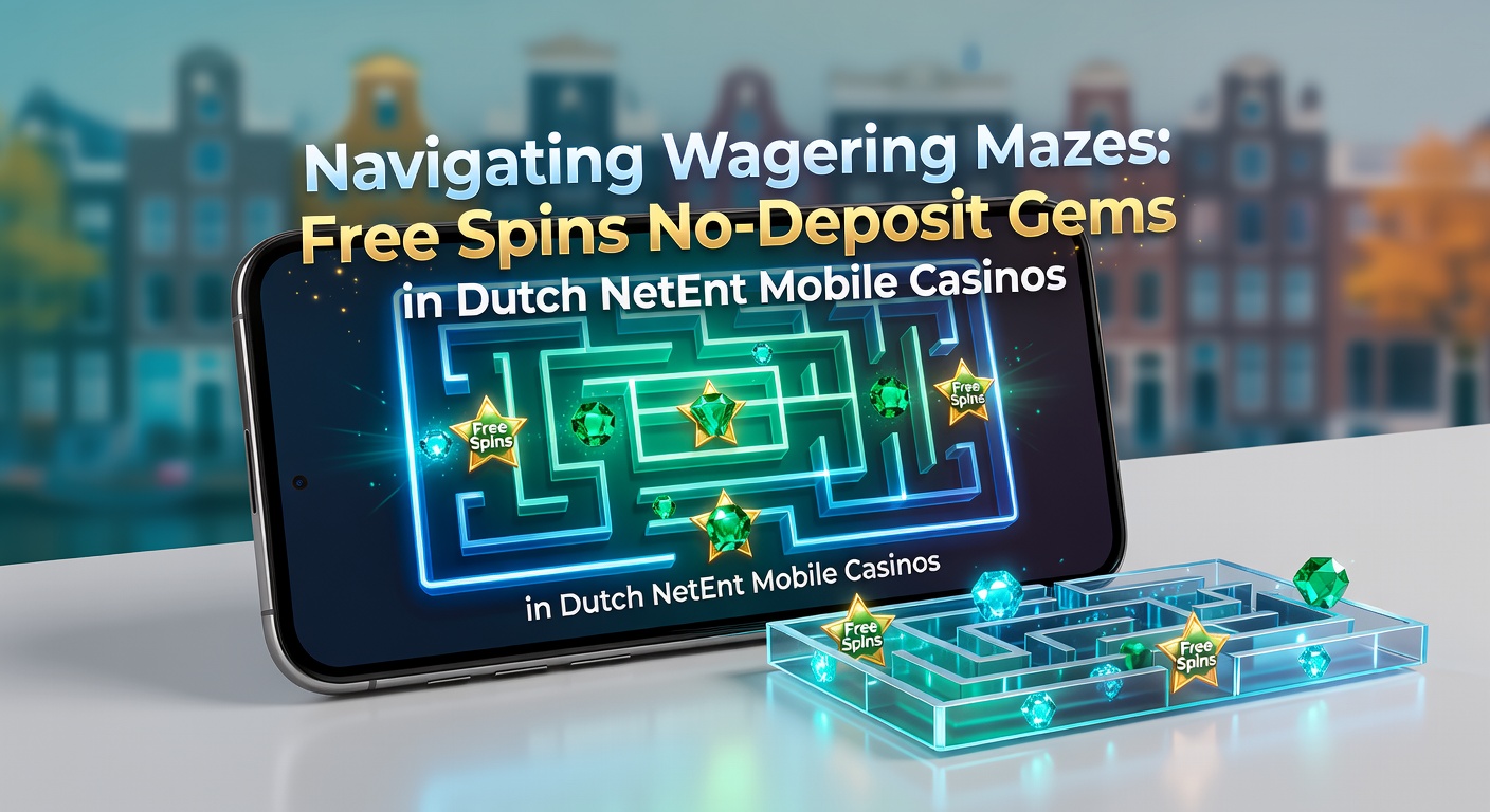 Schermafbeelding van een NetEnt mobiel casino met free spins promotie op een smartphone, inclusief wagering indicatoren en kleurrijke slot symbolen