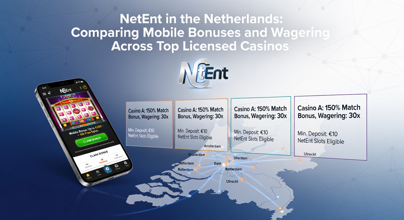 Overzicht van NetEnt slots op mobiele apparaten in Nederlandse online casinos, met bonussen in actie