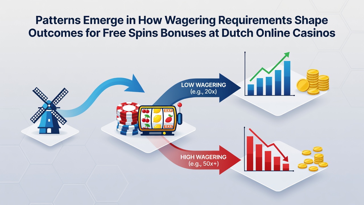 Data visualisatie van patronen in wagering requirements voor NetEnt free spins